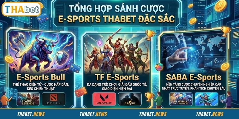 Cập nhật sảnh E-Sports nổi bật tại THABET