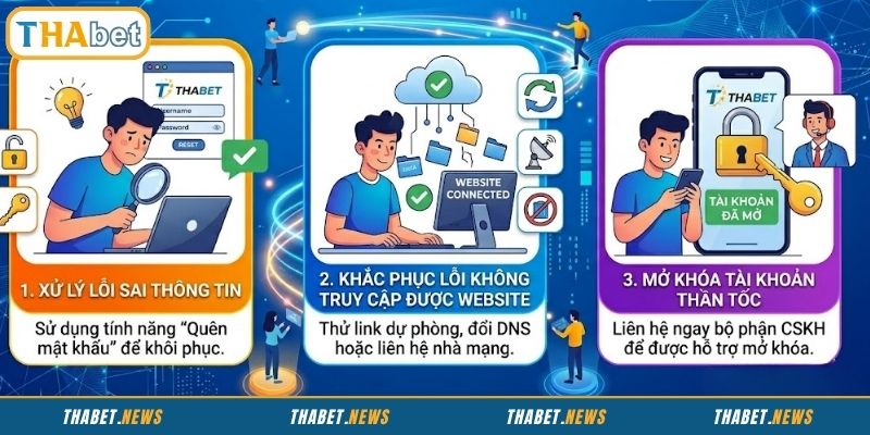 Khắc phục lỗi login THABET đơn giản, dễ dàng