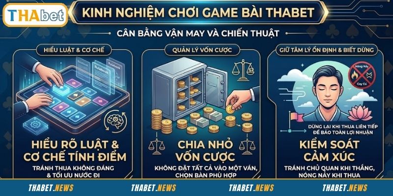 Kinh nghiệm chơi game bài tại THABET trúng lớn