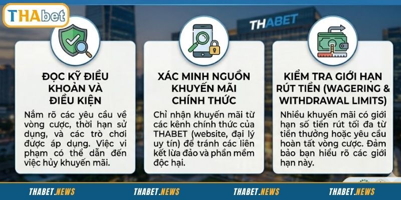Lưu ý khi nhận khuyến mãi THABET để thành công