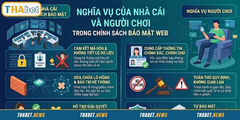 Nghĩa vụ của nhà cái, người chơi trong chính sách bảo mật
