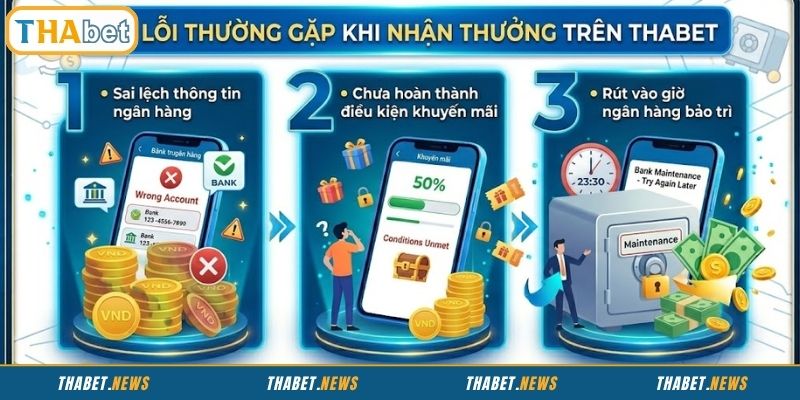 Những nguyên nhân khiến việc nhận thưởng THABET bị gián đoạn