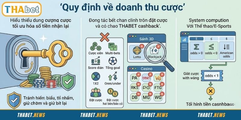 Quy định doanh thu cược trong khuyến mãi hoàn trả THABET