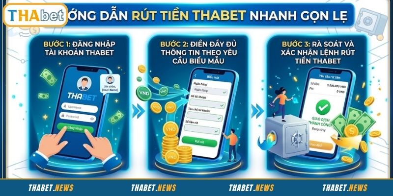 Quy trình rút tiền THABET dễ hiểu cho hội viên