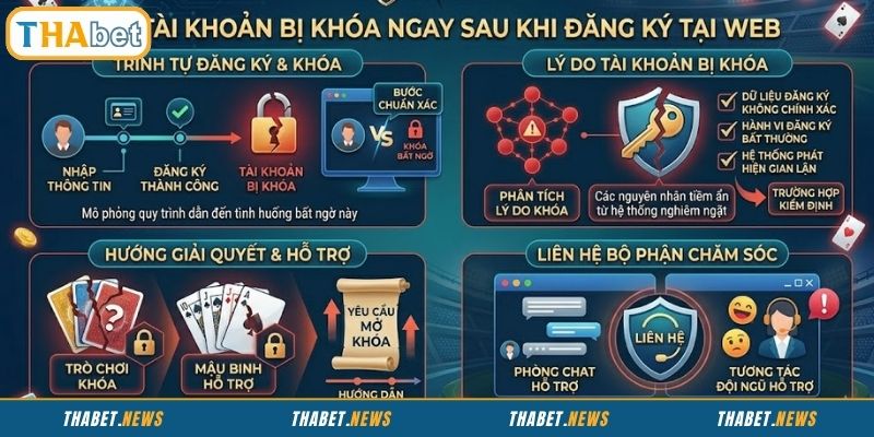 Tài khoản bị khóa ngay sau khi đăng ký tài khoản tại web